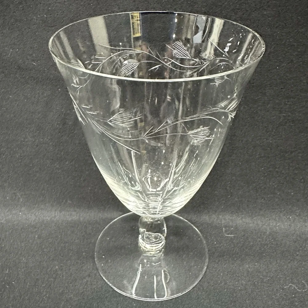Cambridge 'Lynbrook' Iced Tea Goblet, Etched Crystal, Vintage 1950s,‎ Set Of 3